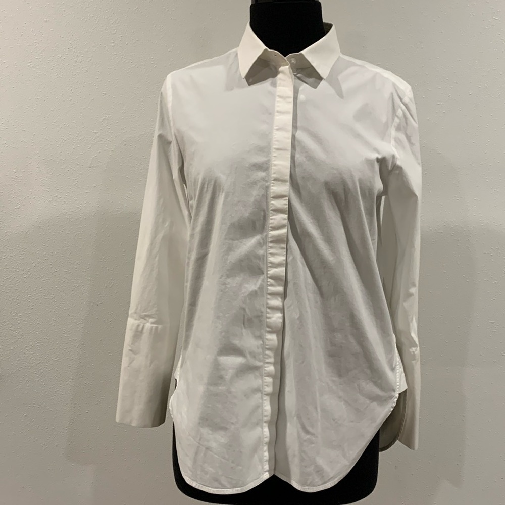 Cuyana White Button-Down Shirt
